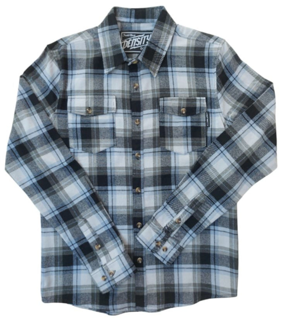 CAMISA FRANELA AZULES/GRIS