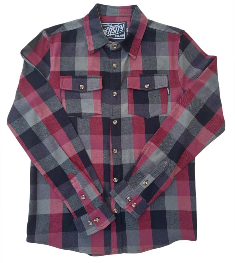 CAMISA FRANELA TINTO/NEGRO/GRIS