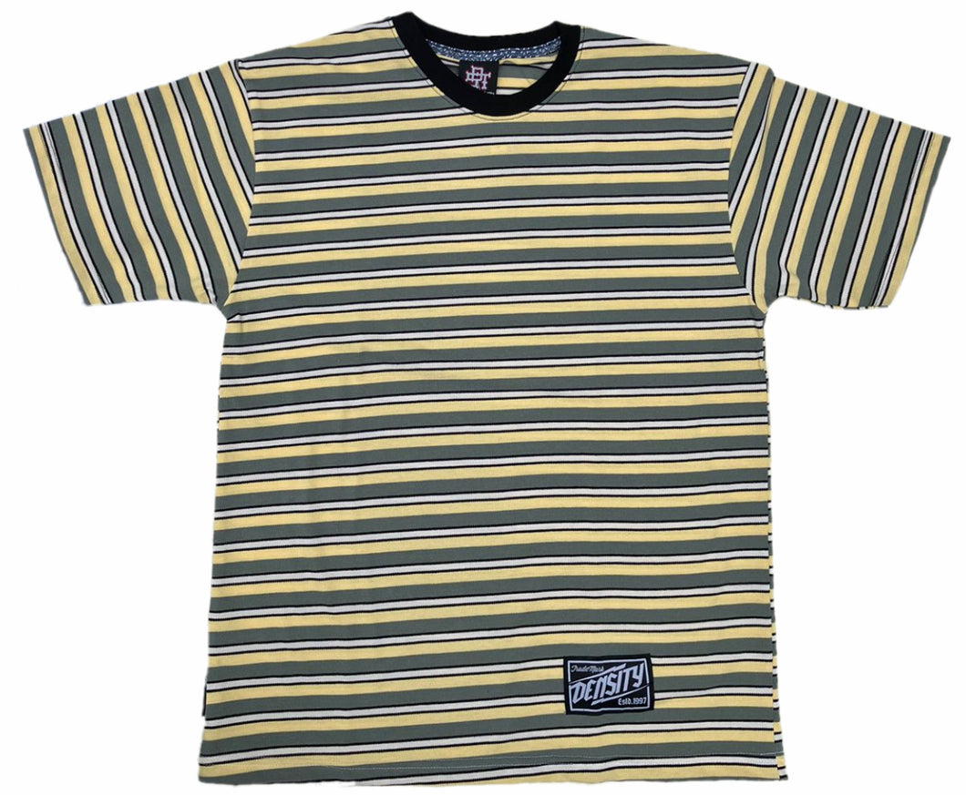 PLAYERA OVERSIZE RAYAS AMARILLO